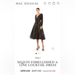 Mac Duggal formal sequined Dress